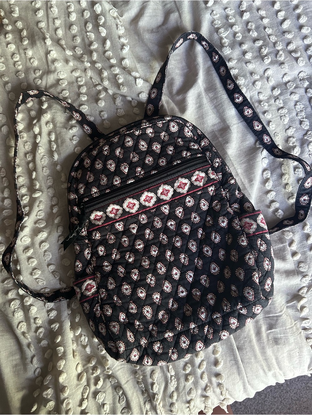Vera Bradley | retired classic black paisley backpack